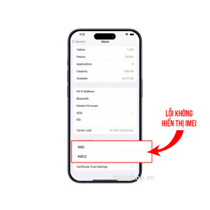 iPhone 15 Pro Max Lỗi Không Nhận Sim, No iMei, No Modem Firmware