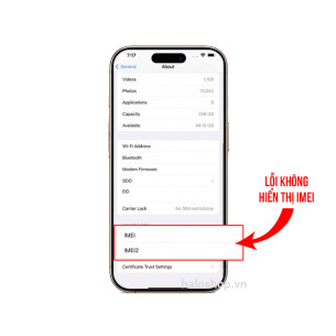 iPhone 16 Pro Max Lỗi Không Nhận Sim, No iMei, No Modem Firmware