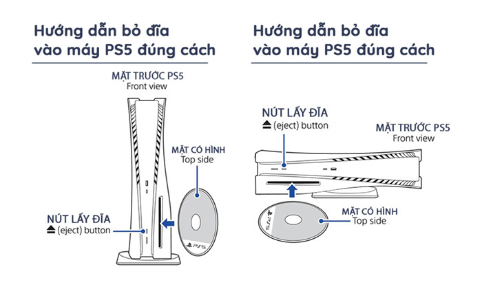 Làm gì khi PS5 không nhận, đọc đĩa hay bị kẹt đĩa. Hướng dẫn bỏ đĩa vào máy PS5 đúng cách. 