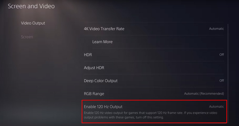 Hướng dẫn cách bật 120Hz trên PS5